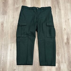 Vintage Codet Pants Mens Sz 41x28 Green Wool Blend Cargo Pockets Hunting Trouser